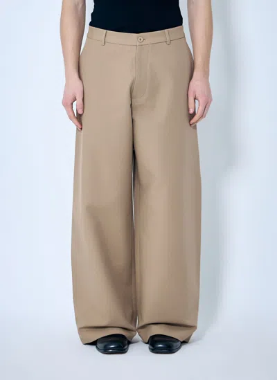 Acne Studios Cotton Twill Pants In Beige