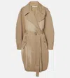 Acne Studios Ostrid Cotton Twill Trench Coat In Beige