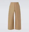 Acne Studios Plass Cotton Twill Wide Pants In Beige