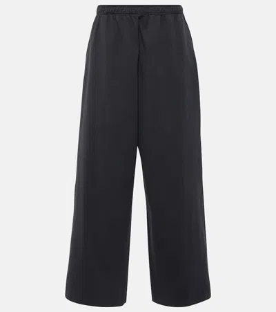 Acne Studios Cotton Wide-leg Sweatpants In Black