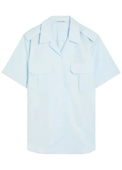 Acne Studios Cotton-poplin Shirt In Blue