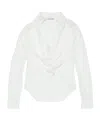 Acne Studios Draped Silk-georgette Blouse In White