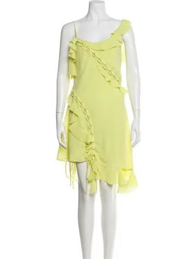 Pre-owned Acne Studios Cowl Neck Knee-length Dress W/ Tags In Yellow