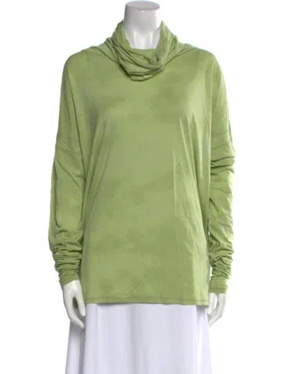 Pre-owned Acne Studios Cowl Neck Long Sleeve Sweatshirt In Green
