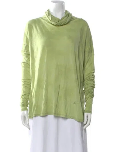 Pre-owned Acne Studios Cowl Neck Long Sleeve Top In Green