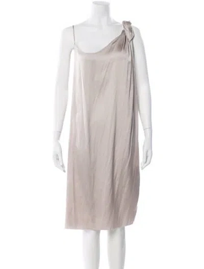 Pre-owned Acne Studios Cowl Neck Midi Length Dress In Neutral