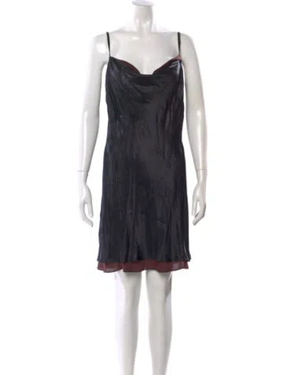 Pre-owned Acne Studios Cowl Neck Mini Dress In Black