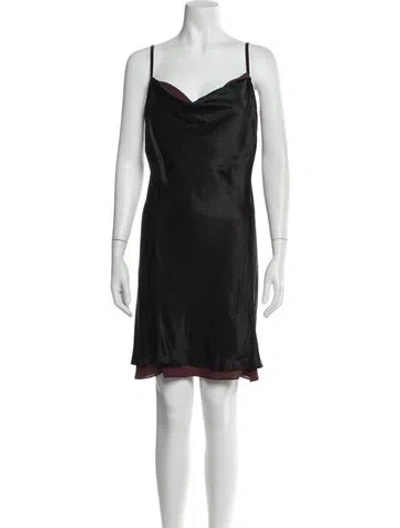 Pre-owned Acne Studios Cowl Neck Mini Dress In Black