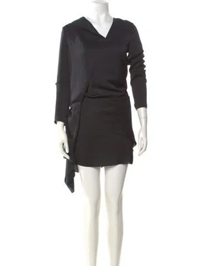 Pre-owned Acne Studios Cowl Neck Mini Dress In Gray