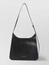 Acne Studios Cracked Leather Shoulder Bag In Black