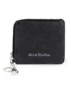 ACNE STUDIOS CRACKED LEATHER WALLET WITH DISTRESSED