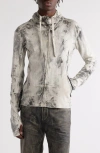Acne Studios Gefärbter Pullover Mit Reissverschluss In Faded Black