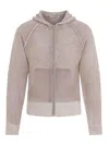 Acne Studios Zip-up Knit Hoodie In Neutral
