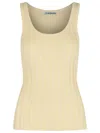 Acne Studios Ribbed Texture Scoop Neck Tank Top In Neutral