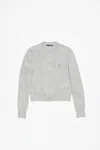 Acne Studios Crew Neck Cardigan In Gray