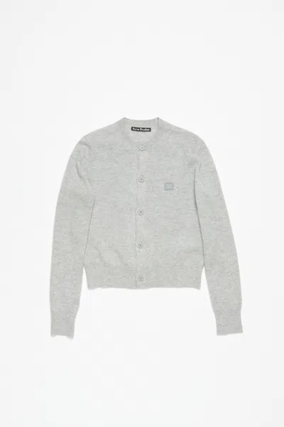 Acne Studios Crew Neck Cardigan In Grey
