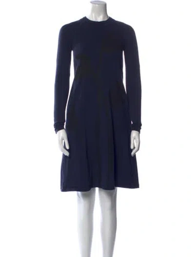 Pre-owned Acne Studios Crew Neck Knee-length Dress In Blue