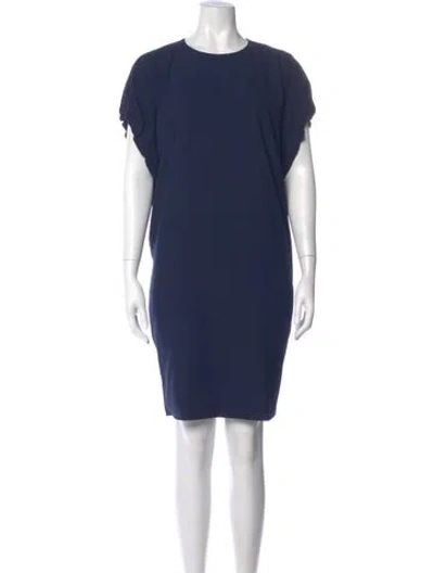 Pre-owned Acne Studios Crew Neck Knee-length Dress In Blue