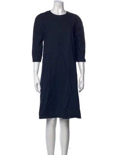 Pre-owned Acne Studios Crew Neck Knee-length Dress In Blue