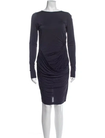 Pre-owned Acne Studios Crew Neck Knee-length Dress In Blue