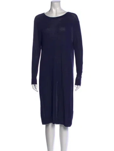 Pre-owned Acne Studios Crew Neck Knee-length Dress In Blue