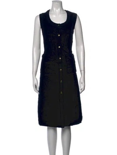 Pre-owned Acne Studios Crew Neck Knee-length Dress In Blue