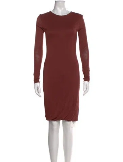 Pre-owned Acne Studios Crew Neck Knee-length Dress In Brown