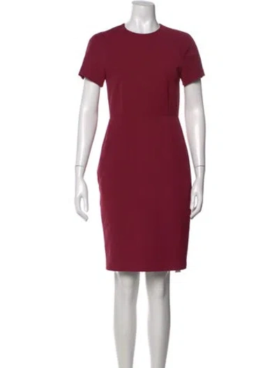 Pre-owned Acne Studios Crew Neck Knee-length Dress In Burgundy