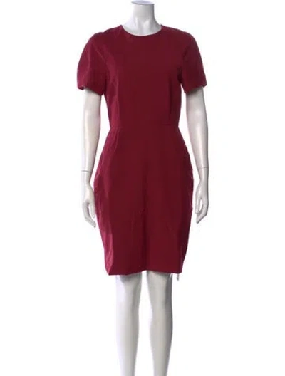 Pre-owned Acne Studios Crew Neck Knee-length Dress In Burgundy