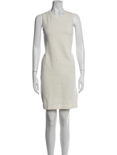 Pre-owned Acne Studios Crew Neck Knee-length Dress In Neutrals