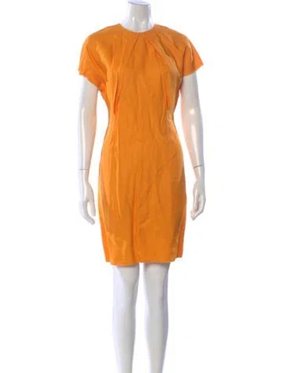 Pre-owned Acne Studios Crew Neck Knee-length Dress In Orange