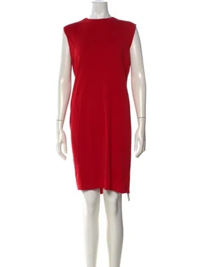 Pre-owned Acne Studios Crew Neck Knee-length Dress In Red