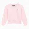 Acne Studios Crew-neck Light Pink Cotton Sweatshirt In Pink