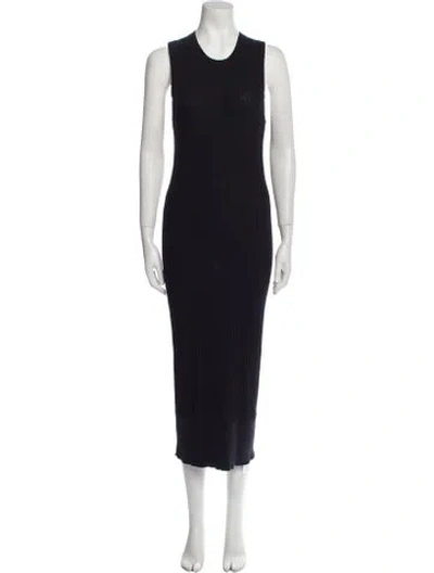 Pre-owned Acne Studios Crew Neck Long Dress In Black