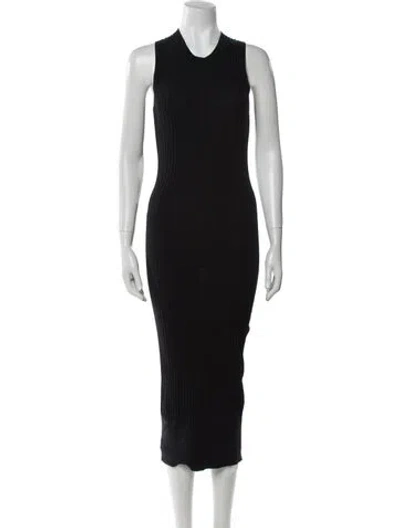 Pre-owned Acne Studios Crew Neck Long Dress In Black