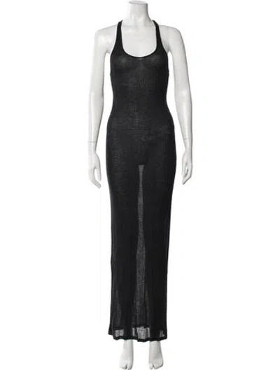 Pre-owned Acne Studios Crew Neck Long Dress In Black