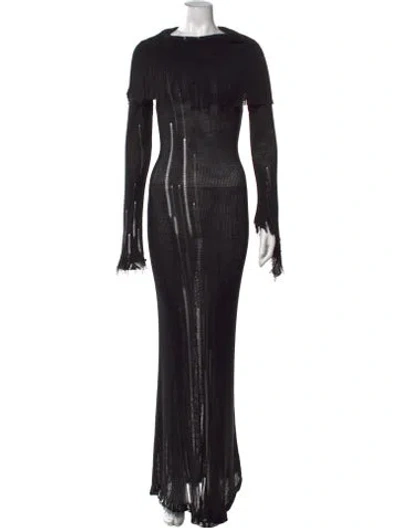 Pre-owned Acne Studios Crew Neck Long Dress In Black