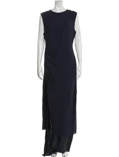Pre-owned Acne Studios Crew Neck Long Dress In Blue