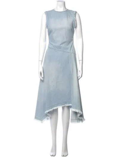 Pre-owned Acne Studios Crew Neck Long Dress In Blue