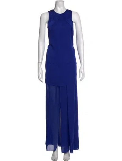 Pre-owned Acne Studios Crew Neck Long Dress In Blue