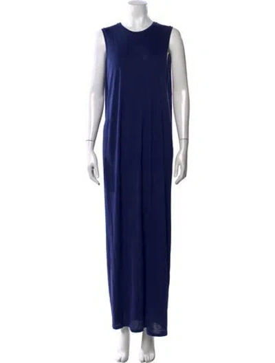 Pre-owned Acne Studios Crew Neck Long Dress In Blue
