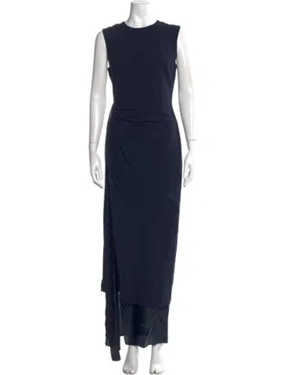 Pre-owned Acne Studios Crew Neck Long Dress In Blue