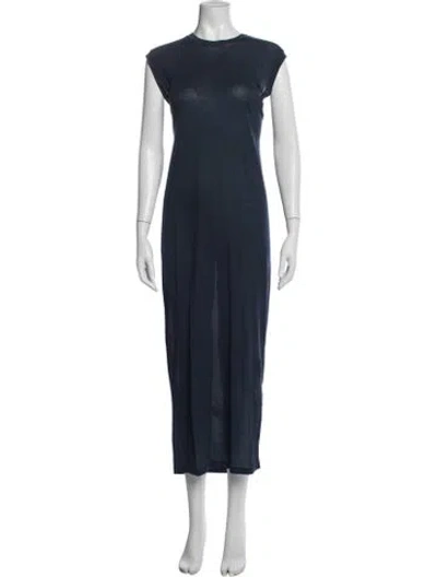 Pre-owned Acne Studios Crew Neck Long Dress In Blue