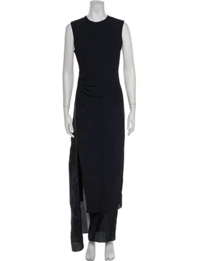 Pre-owned Acne Studios Crew Neck Long Dress In Blue