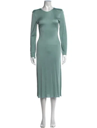 Pre-owned Acne Studios Crew Neck Long Dress In Blue/green