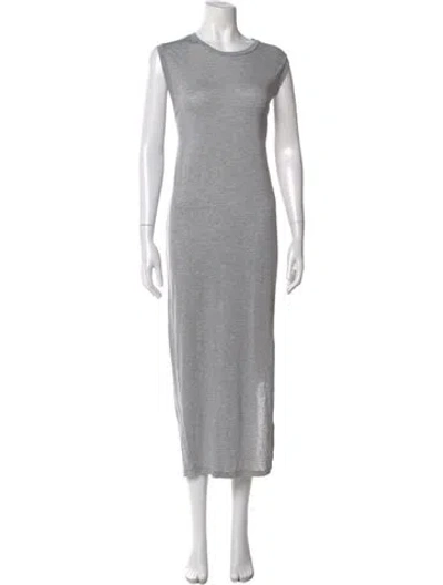 Pre-owned Acne Studios Crew Neck Long Dress In Gray