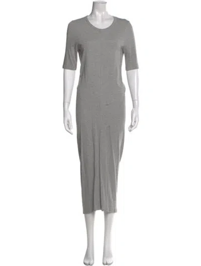 Pre-owned Acne Studios Crew Neck Long Dress In Gray