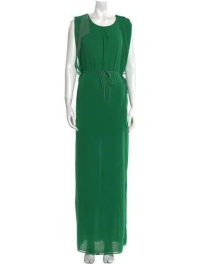 Pre-owned Acne Studios Crew Neck Long Dress In Green
