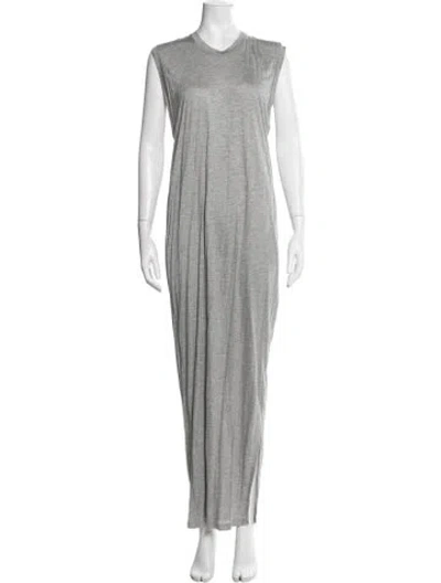 Pre-owned Acne Studios Crew Neck Long Dress In Grey