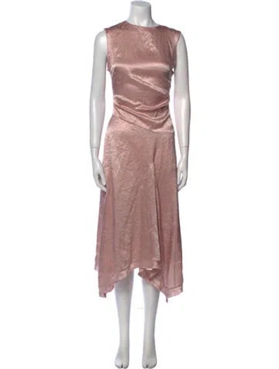 Pre-owned Acne Studios Crew Neck Long Dress In Pink